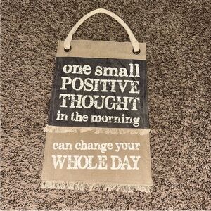 Primitives by Kathy Black and Tan Positive Thought Wall Art